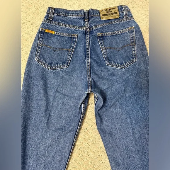 Sz 11/12 Jordache vintage 90s jeans medium wash high rise stovepipe fit like new - Picture 2 of 8